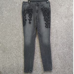 Level 99 Anthropologie Gray Mid Rise Janice Skinny Jeans Size 30